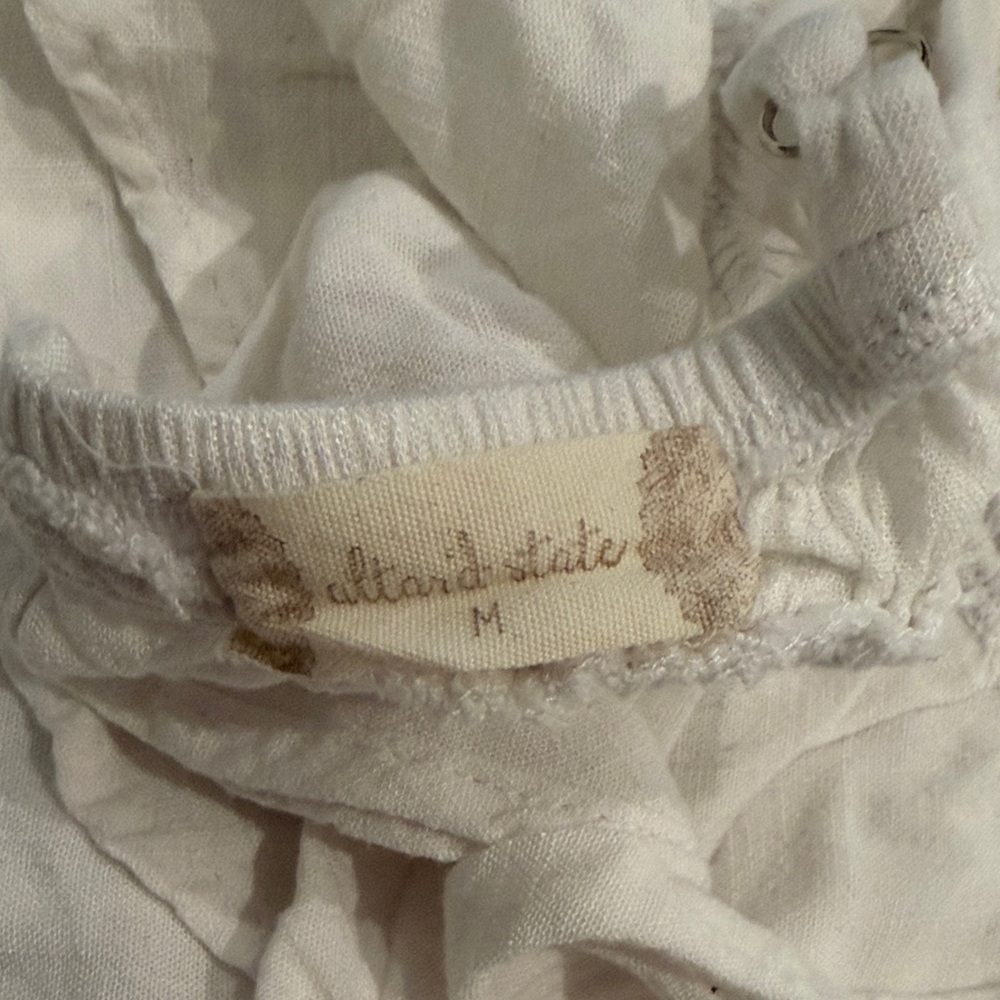 Altar’d State - White Ruffled Crop Top - Picture 3 of 3